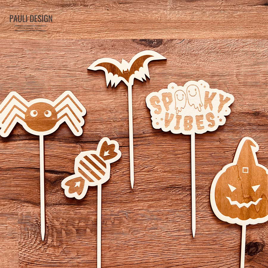 Caketopper Halloween / Blumenstecker